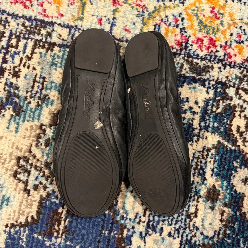 Lucky Brand Black Leather Flats - Picture 2 of 2